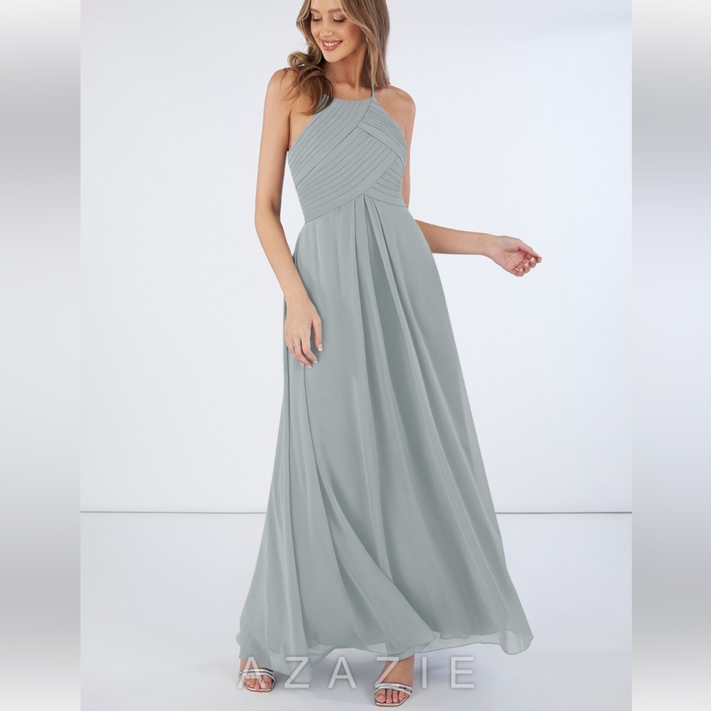 Azazie Ginger Bridesmaid Dress Silver - Picture 6 of 6